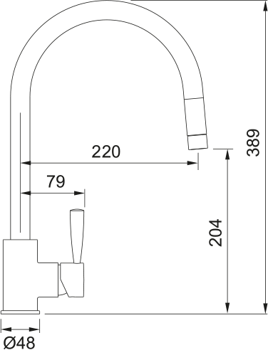 Franke Fuji Pull Out Nozzle Tap (115.0280.225)