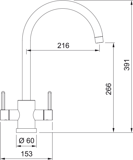 Franke Krios J-Spout Tap – Chrome (115.0567.598)