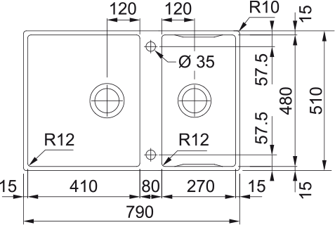 Franke BOX CENTER BWX 220 41-27 REV 127.0611.736