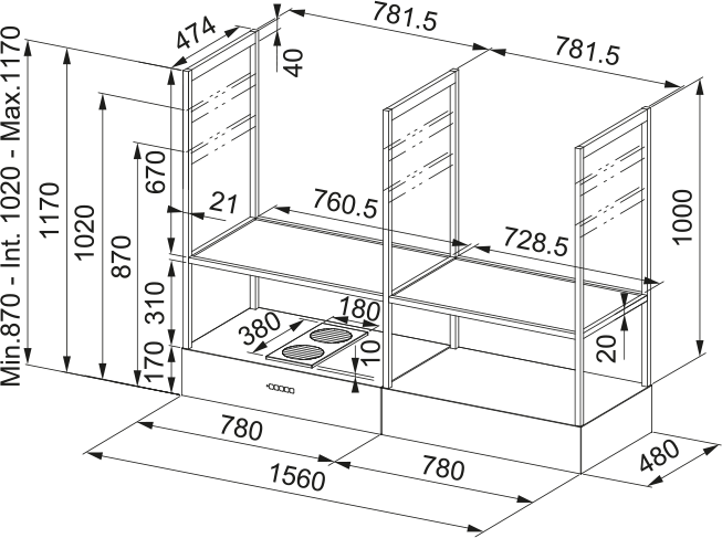 Franke Mythos T-Shelf Evolution FMY EVOLUTION 325.0726.999