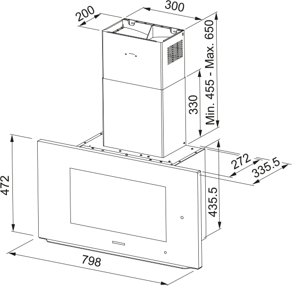 Franke AQ Sense Vertical Monitor FKAS A80 BK 330.0657.269