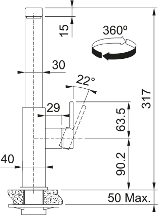 Franke Mythos Pull-Out Nozzle Industrial Black 115.0689.098