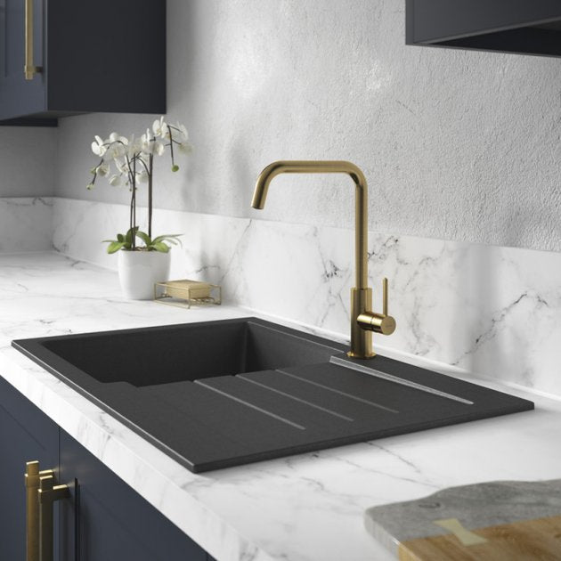 Abode Althia Single Lever Kitchen Sink Mixer Tap - Brushed Brass