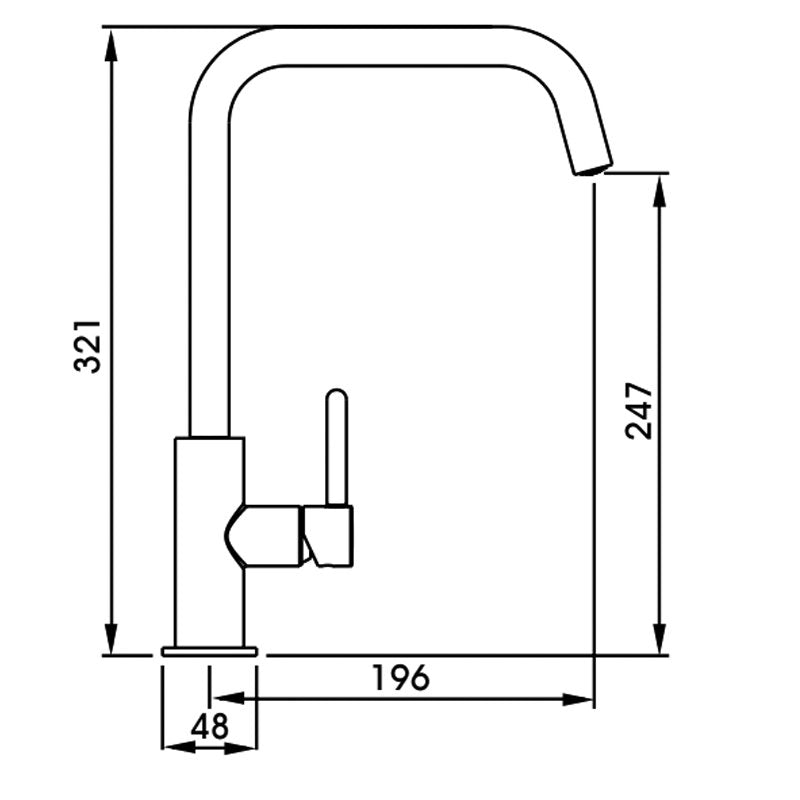 Abode Althia Single Lever Kitchen Sink Mixer Tap - Brushed Brass