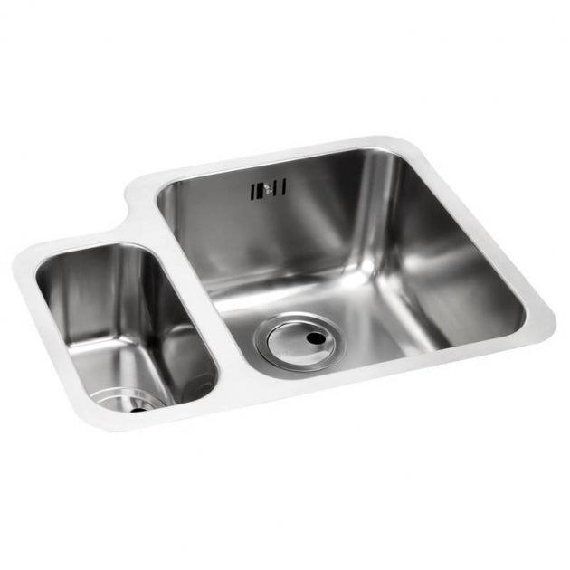 Abode Matrix 1.5 RH Bowl Undermount Kitchen Sink with Specto Sink Tap 572mm L x 450mm W - Stainless Steel