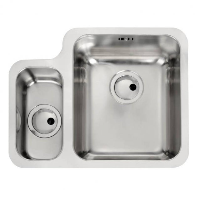 Abode Matrix 1.5 RH Bowl Undermount Kitchen Sink with Specto Sink Tap 572mm L x 450mm W - Stainless Steel