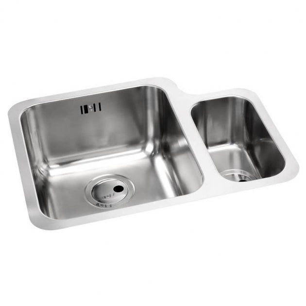 Abode Matrix 1.5 LH Bowl Undermount Kitchen Sink with Specto Sink Tap 572mm L x 450mm W - Stainless Steel