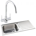 Abode Neron 1.0 Bowl Inset Kitchen Sink with Nexa Sink Tap 1000mm L x 500mm W - Stainless Steel