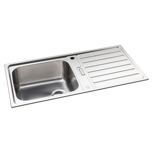Abode Neron 1.0 Bowl Inset Kitchen Sink with Astral Sink Tap 1000mm L x 500mm W - Stainless Steel