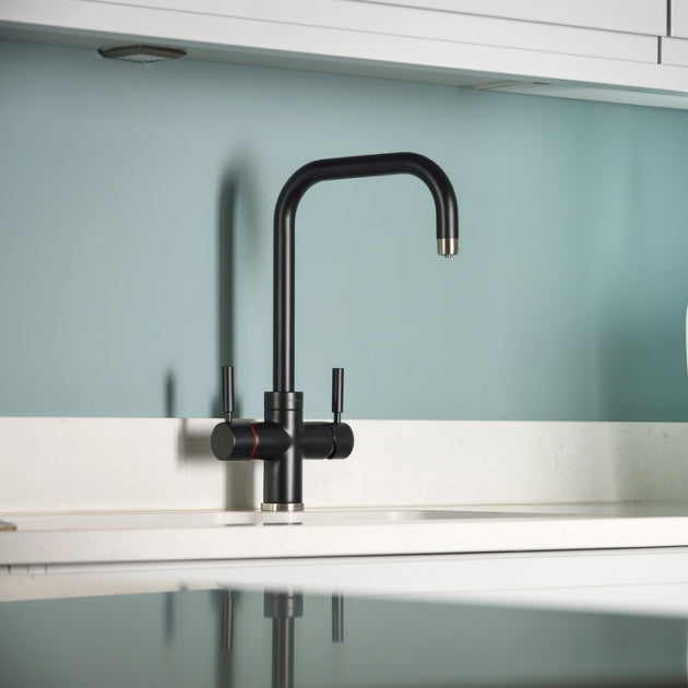 Abode Prostyle 3 IN 1 Quad Spout Monobloc Kitchen Sink Mixer Tap - Matt Black PT1114