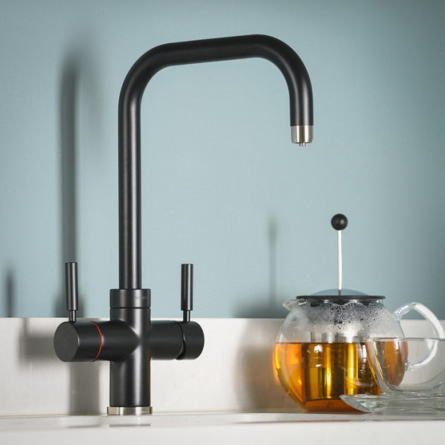 Abode Prostyle 3 IN 1 Quad Spout Monobloc Kitchen Sink Mixer Tap - Matt Black PT1114