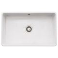 Abode Provincial Large 1.0 Bowl Ceramic Undermount Kitchen Sink 795mm L x 460mm W - White